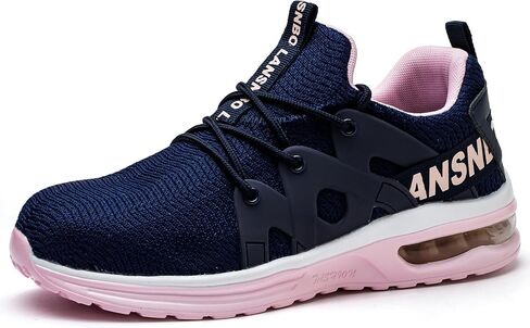 Steel Toe Shoes for Women Indestructible Safety Work Shoes Air Cushion Lightweight Breathable Utility Sneakers Puncture Proof Slip Resistant Composite Toe Footwear in Saudi Arabia