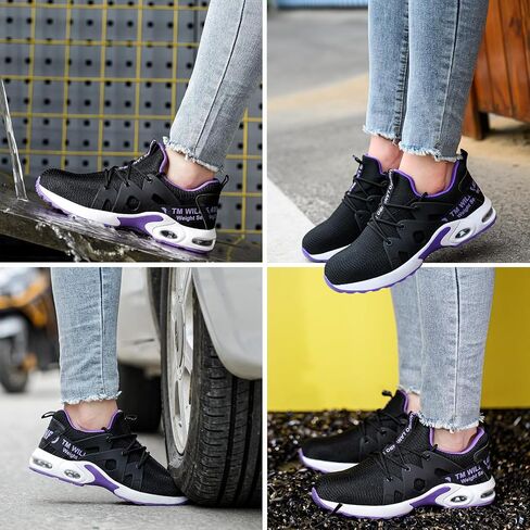 Steel Toe Shoes for Women Indestructible Safety Work Shoes Air Cushion Lightweight Breathable Utility Sneakers Puncture Proof Slip Resistant Composite Toe Footwear in Saudi Arabia