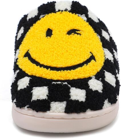 Smileyworld Wink و Smile Slippers for Kids Girls Boys Cute House Slippers Fuzzy Dark Non-Slip in Saudi Arabia