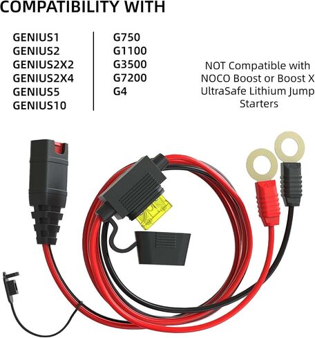 GC002 X-Connect M6 (1/4 ") مجموعة طرفي XL Eyelet Terminal Terminal ملحقات Noco Battery Charger Catteries Smart Charger Cable (3 عبوات) in Kuwait