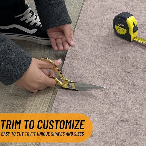 Ottomanson 8' x 9' Non-Slip Rug Pad Gripper 1/4 Inch Thick Dual Surface Felt + Rubber Gripper - Safe for All Floors, Brown in Saudi Arabia