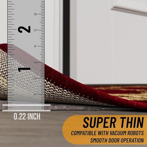 Ottomanson 8' x 9' Non-Slip Rug Pad Gripper 1/4 Inch Thick Dual Surface Felt + Rubber Gripper - Safe for All Floors, Brown in Saudi Arabia