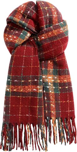Womens Winter Scarf, Cashmere Feel Plaid Scarfs for Women, Soft Pashmina Shawls and Wraps, Long Blanket Scarf in Saudi Arabia