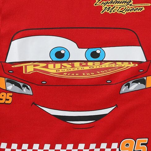سيارات ديزني Lightning McQueen Boys 3 قميص طويل الأكمام للطفل والأطفال الكبار in Saudi Arabia