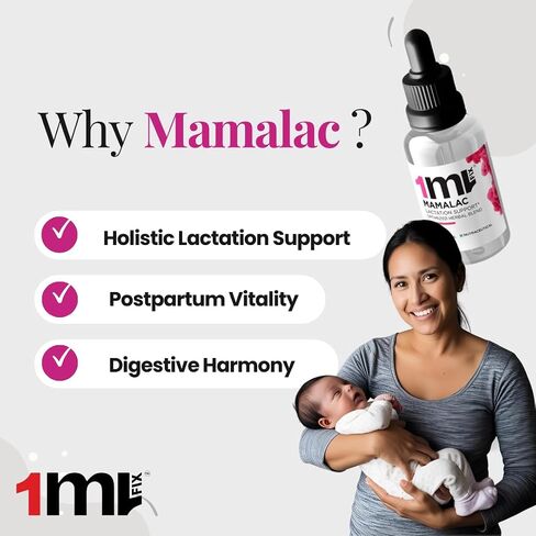 Mamalac - 30 مل | 1 مل/وجبة | دعم الرضاعة* | يحتوي على مورينغا ، ميثي ، ساونف ، جيفانتي ، شاتافاري | تم اختبار الطرف الثالث | in Saudi Arabia