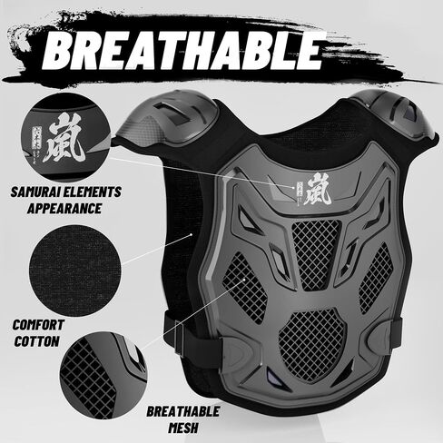 Kids Dirt Bike Gear - ROPPONGI Ran Series Thicken and Breathable Motocross Armor Suit for Boys and Girls, Youth Cycling Chest Protector for Mountain Biking and Motocross Riding in Saudi Arabia