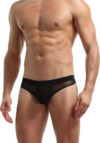 Men's Thong Underwear - Sheer Mesh T-Back Breathable & No Squeeze Design for Gym & Daily Wear in Kuwait