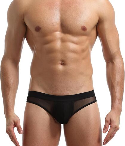 Men's Thong Underwear - Sheer Mesh T-Back Breathable & No Squeeze Design for Gym & Daily Wear in Kuwait
