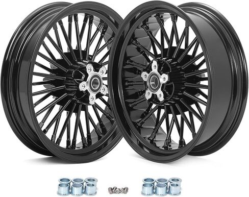 Tofr 16x3.5 16x5.5 Gloss Black Front Rims Rims 36 Fat Sbokes بدون أنابيب لـ Harley Dyna Fat Bob FxDF 2008-2017 2009 2010 2011 2013 2014 2015 2015 2015 in Saudi Arabia