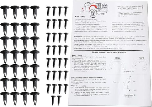 Spec-D Tuning 4PC Front + Rear Factory Style Fender Flares Compatible with 1999-2006 Chevrolet Silverado in Saudi Arabia
