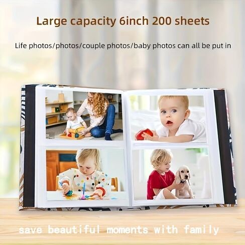 2PC Photo Album 4x6 200 Photos Linen Cover Picture Photo Book for Family Weddin （blue and pink） in Saudi Arabia