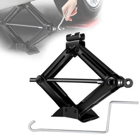 مجموعة Car Jack Kit ، مقص جاك ، مقص مقص للسيارة 2 طن (4409 رطل) مجموعة أدوات أدوات إطارات جاك أدوات Universal مع مقبض كرنك ، مقبس رفع ثقيل ، مجموعة متغيرة الإطارات المحمولة لسيارة شاحنة السيارة سيار in Saudi Arabia