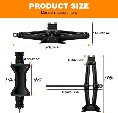 مجموعة Car Jack Kit ، مقص جاك ، مقص مقص للسيارة 2 طن (4409 رطل) مجموعة أدوات أدوات إطارات جاك أدوات Universal مع مقبض كرنك ، مقبس رفع ثقيل ، مجموعة متغيرة الإطارات المحمولة لسيارة شاحنة السيارة سيار in Saudi Arabia