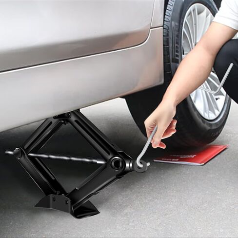 مجموعة Car Jack Kit ، مقص جاك ، مقص مقص للسيارة 2 طن (4409 رطل) مجموعة أدوات أدوات إطارات جاك أدوات Universal مع مقبض كرنك ، مقبس رفع ثقيل ، مجموعة متغيرة الإطارات المحمولة لسيارة شاحنة السيارة سيار in Saudi Arabia