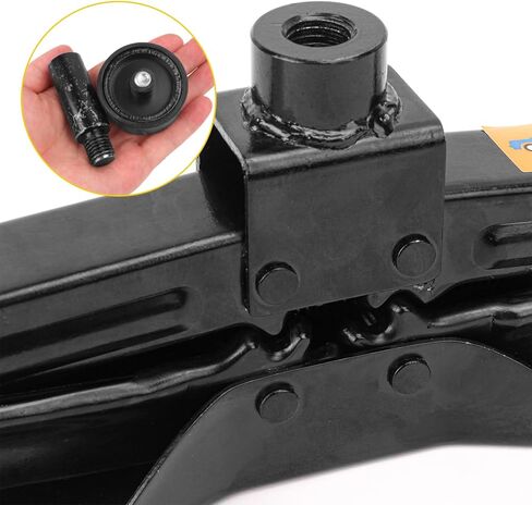 جاك المقص الأسود للسيارة - 2 طن من الصلب القوي المصعد مع جهد التوفير مقبض Ratchet ، وسعة 2 طن ، و Universal Car Emergency & Jack Tool Kit للسيارات والشاحنات in Kuwait