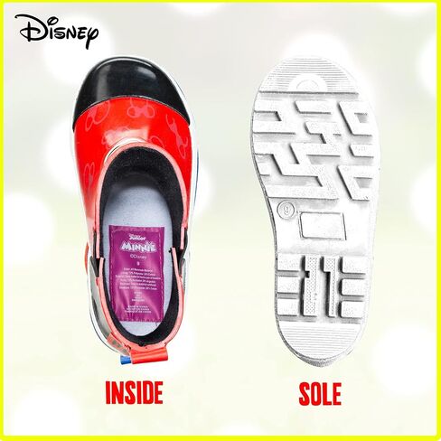 Disney Mickey Mouse Kids' Mid-Height Waterproof Rubber Boots – Easy Slip-On – Boys and Girls – Toddler/Little Kid Sizes in Saudi Arabia