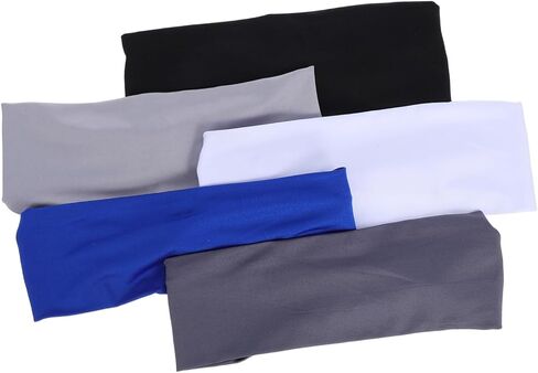 5pcs Elastic Moisture Wicking Hairbands for Youth Boys Suitable for Football Basketball and Outdoor Activities Snug Fit Stylish Design in Saudi Arabia