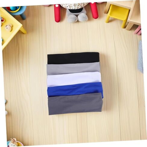 5pcs Elastic Moisture Wicking Hairbands for Youth Boys Suitable for Football Basketball and Outdoor Activities Snug Fit Stylish Design in Saudi Arabia