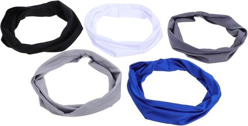 Toyvian 5pcs Breathable Elastic Sweatbands for Outdoor Running Basketball Football and Sports Activities for Teenagers in Saudi Arabia