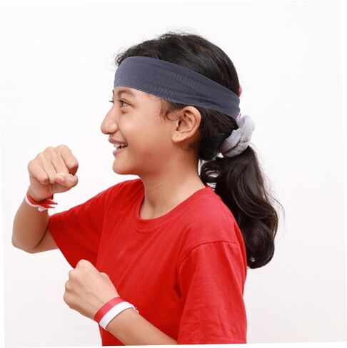 Kisangel 5pcs Elastic Sweat Wicking Hairbands for Youth Football Basketball Running Breathable Stylish Design for Boys in Saudi Arabia