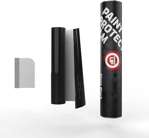 Armor Up 7.5 "× 80" لفة ، لمعان Black Paint Film Film 7.5 ميل من طراز TPU OEM-PATERIST لتراجع أبواب الشاحن in Kuwait