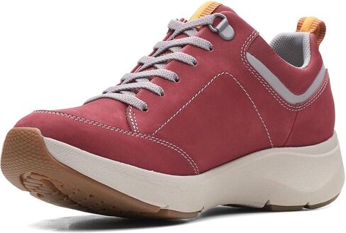 Clarks Womens Wave2.0 Lace Sneakers, Grey/Peach, 7 in Saudi Arabia
