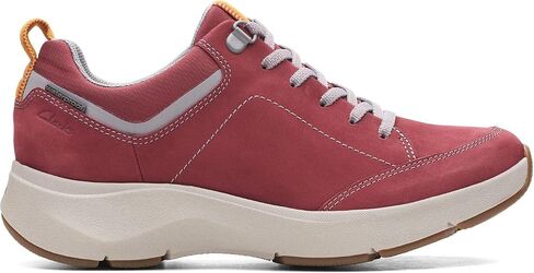 Clarks Womens Wave2.0 Lace Sneakers, Grey/Peach, 7 in Saudi Arabia