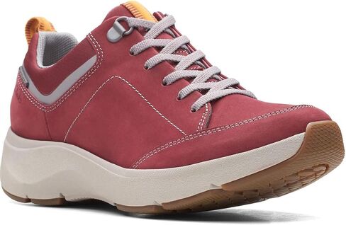 Clarks Womens Wave2.0 Lace Sneakers, Grey/Peach, 7 in Saudi Arabia