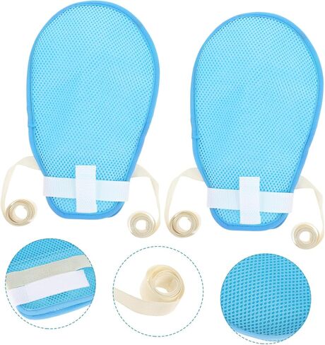 Vaguelly 2 Pairs of Anti-Scratch for Elderly Washable Protective Hand Holders Straps for Bed Use Scratch Prevention and Self-Injury Protection in Saudi Arabia