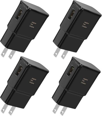 Adaptive Fast Charging USB Wall Charger Adapter Compatible Samsung Galaxy S21 S20 S10 S6 S7 S8 S9 / Edge/Plus/Active, Note 5 8, Note 9, Note 10, LG Quick Charge, Android Phone Travel Plug in Saudi Arabia