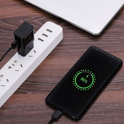 Adaptive Fast Charging USB Wall Charger Adapter Compatible Samsung Galaxy S21 S20 S10 S6 S7 S8 S9 / Edge/Plus/Active, Note 5 8, Note 9, Note 10, LG Quick Charge, Android Phone Travel Plug in Saudi Arabia