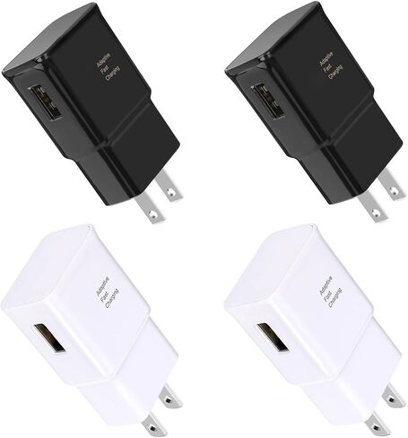 Adaptive Fast Charging USB Wall Charger Adapter Compatible Samsung Galaxy S21 S20 S10 S6 S7 S8 S9 / Edge/Plus/Active, Note 5 8, Note 9, Note 10, LG Quick Charge, Android Phone Travel Plug in Saudi Arabia