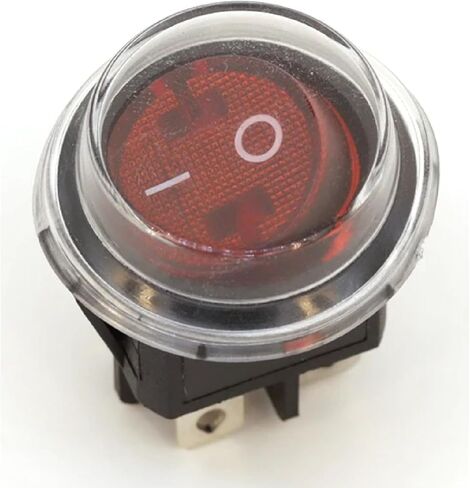 LED Round Round Rocker Switch ، 20 مم ، 12 فولت/24 فولت DC ، 250V AC ، 2/3/4 دبوس ، أسود (3p أسود على 10pcs) in Saudi Arabia