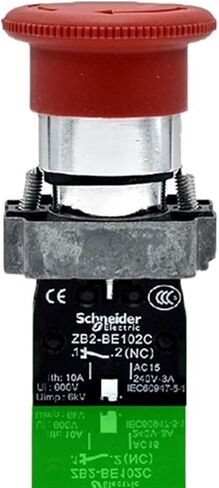 Mushroom Head Emergency Stop Button XB2BS542C Rotary Reset 1 Normally Closed Emergency Stop Switch 22mm Metal Emergency Stop in Saudi Arabia