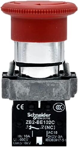 Mushroom Head Emergency Stop Button XB2BS542C Rotary Reset 1 Normally Closed Emergency Stop Switch 22mm Metal Emergency Stop in Saudi Arabia