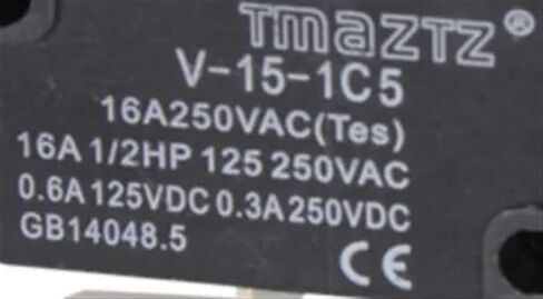 High-Strength Shell V-15 Limit Switch, Impact Resistance, Good Heat Resistance, High Precision Action Position Micro Switch in Saudi Arabia
