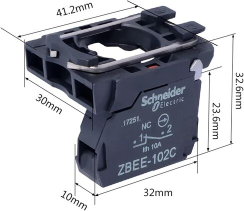 زر التبديل الإضافي جهة اتصال أخضر مفتوح عادة ZBEE101C Red عادةً ZBEE101C Contact Base 10A ملحق (مفتوح عادة) in Saudi Arabia