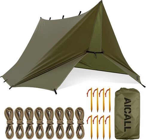 Camping 10X10 Tarp Waterproof 3m x 3.2m Large Survival Tent Heavy Duty Tarp Portable Tarpaulin Anti-UV Shelter Rain Tarp Sun Block Sunshade Awning Hiking Outdoor (Olive) in Saudi Arabia