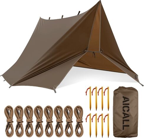 Camping 10X10 Tarp Waterproof 3m x 3.2m Large Survival Tent Heavy Duty Tarp Portable Tarpaulin Anti-UV Shelter Rain Tarp Sun Block Sunshade Awning Hiking Outdoor (Olive) in Saudi Arabia