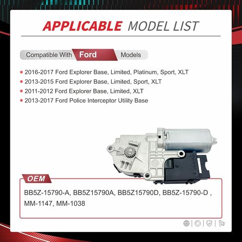 BB5Z15790A Sunroof Moon Roof Motor Compatible with Ford Explorer 2011-2017 in Saudi Arabia