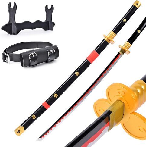 أنيمي سيف 41 بوصة ، Zoro/Wado Ichimonji/anime الملمس الأصلي ، للعب الأدوار والجمع ، مع حامل عرض واحد in Kuwait