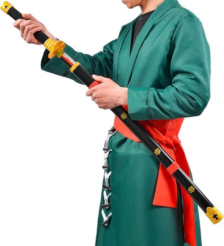 أنيمي سيف 41 بوصة ، Zoro/Wado Ichimonji/anime الملمس الأصلي ، للعب الأدوار والجمع ، مع حامل عرض واحد in Kuwait