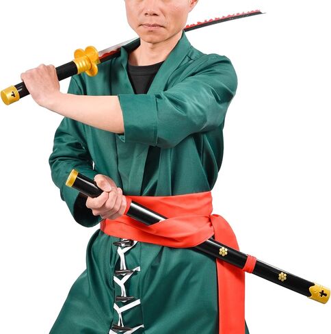 أنيمي سيف 41 بوصة ، Zoro/Wado Ichimonji/anime الملمس الأصلي ، للعب الأدوار والجمع ، مع حامل عرض واحد in Kuwait