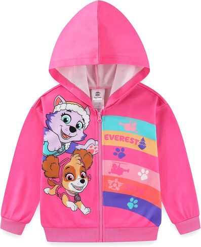 Paw Patrol Skye and Everest Girls zip up up hoodie for toddler and big اطفال in Saudi Arabia