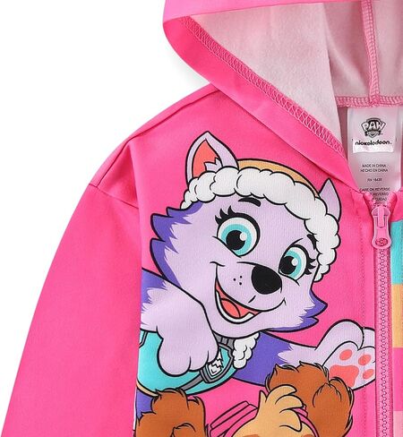 Paw Patrol Skye and Everest Girls zip up up hoodie for toddler and big اطفال in Saudi Arabia