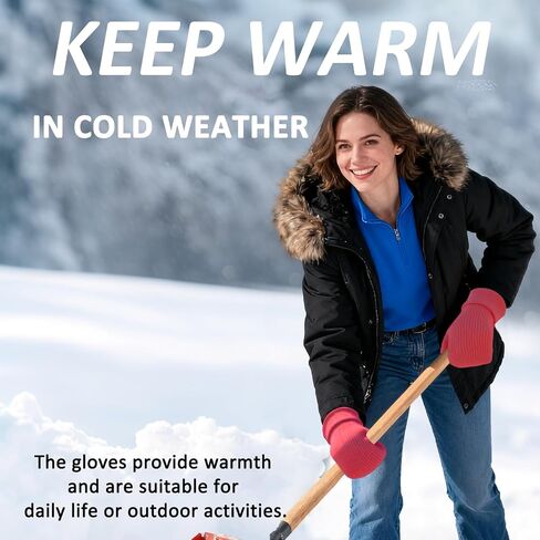 Winter Mittens Gloves for Women Warm Thermal Fleece Lining Thick Knit Soft Cozy Wool Mittens Gifts for Cold Weather in Kuwait