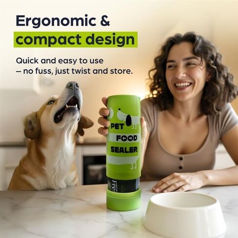 The Original Canned Dog Food Storage Container Patent Pending Reusable Airtight Can Cover Pet Food Sealer - Keeps Dog Food Can Fresh in the Fridge, Eliminates Odor, Easy to Use in Saudi Arabia