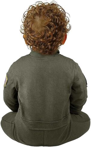 Spirit Halloween Top Gun Baby Flight Suit Costume, Officially Licensed in Saudi Arabia