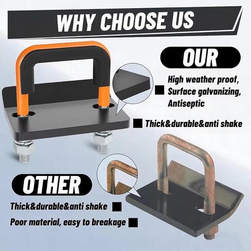 Gerguirry Trailer Hitch مشابك مضاد للحشرجة من 1.25 "إلى 2" حاملة شحنات شحن Tow Tow Hitch Hitch Huchice for Bike Rack ، Truck ، SUV ، RV Accessories ، Black ، 2pcs in Saudi Arabia