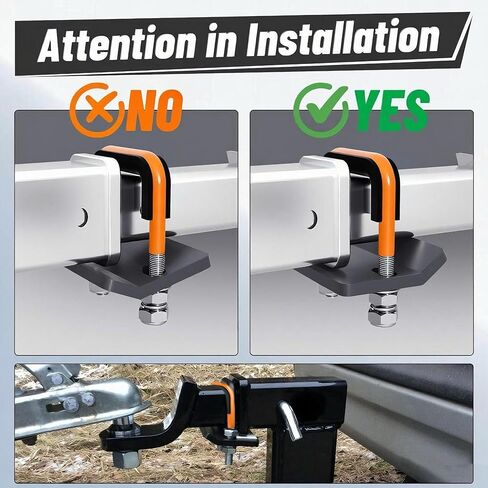 Gerguirry Trailer Hitch مشابك مضاد للحشرجة من 1.25 "إلى 2" حاملة شحنات شحن Tow Tow Hitch Hitch Huchice for Bike Rack ، Truck ، SUV ، RV Accessories ، Black ، 2pcs in Saudi Arabia